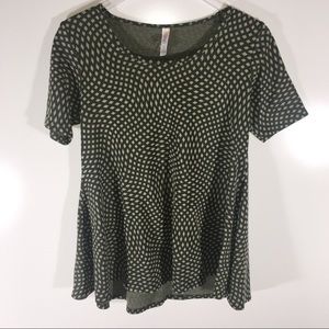[LuLaRoe] Perfect Tee Hunter Green Pattern Size XS